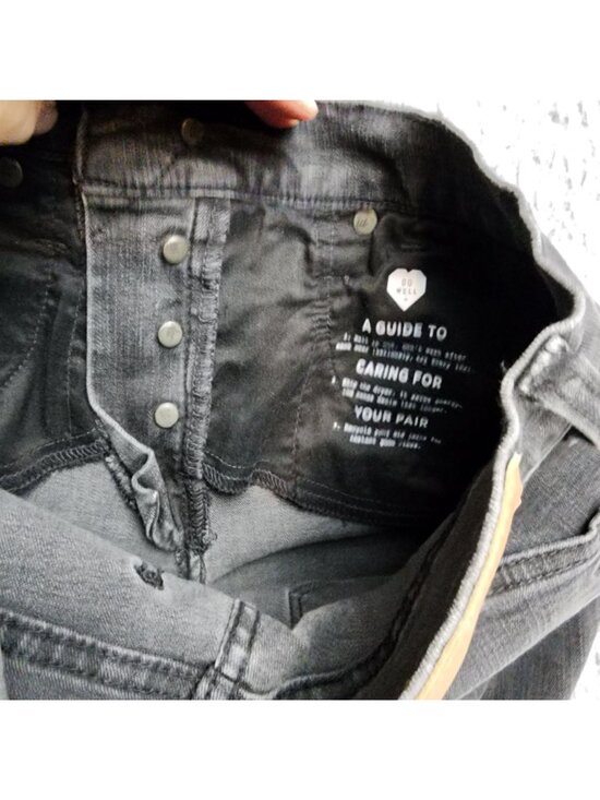 Madewell Jeans Womens 24 Black Denim Button Fly Skinny - Picture 10 of 13